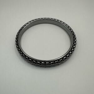 Unbranded Gunmetal Tone Mesh Bangle Bracelet Biker Goth Steampunk Punk